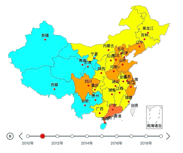 Python精美地理可视化绘制——以中国历年GDP数据为例