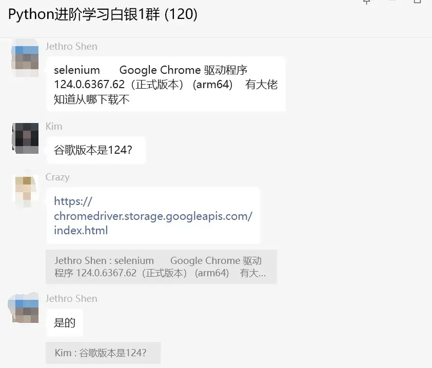 Google Chrome驱动程序 124.0.6367.62（正式版本）去哪下载？