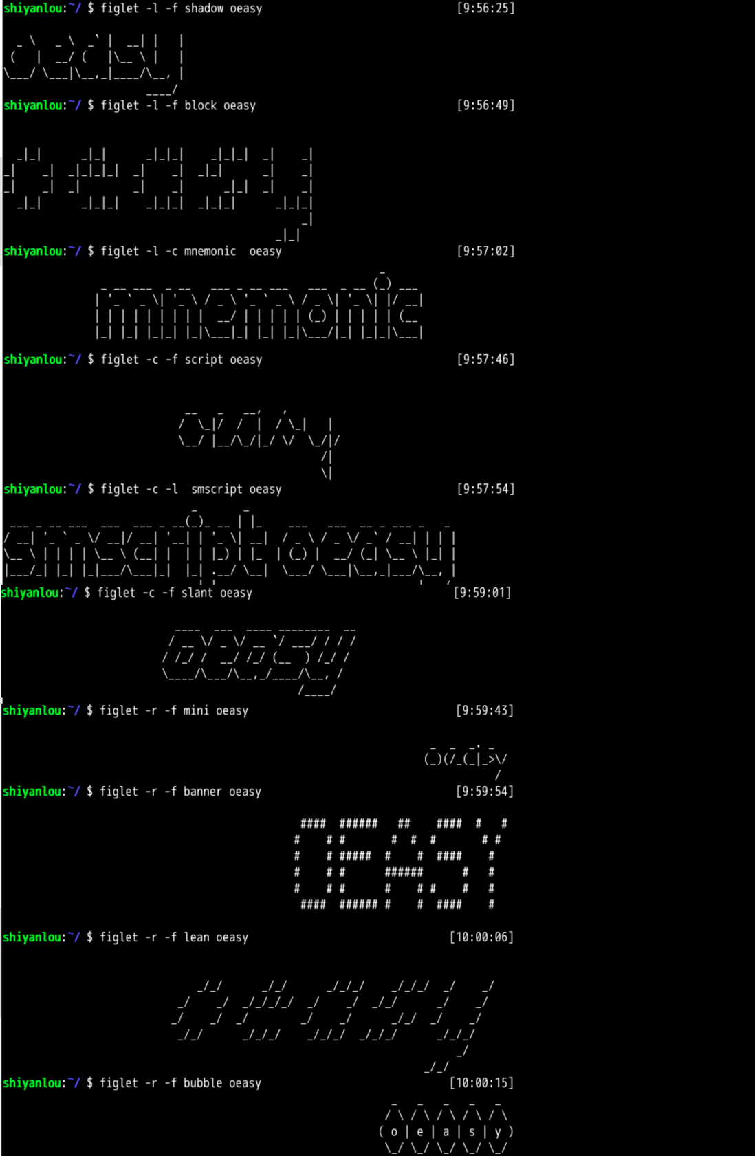 oeasy教您玩转linux010204-figlet