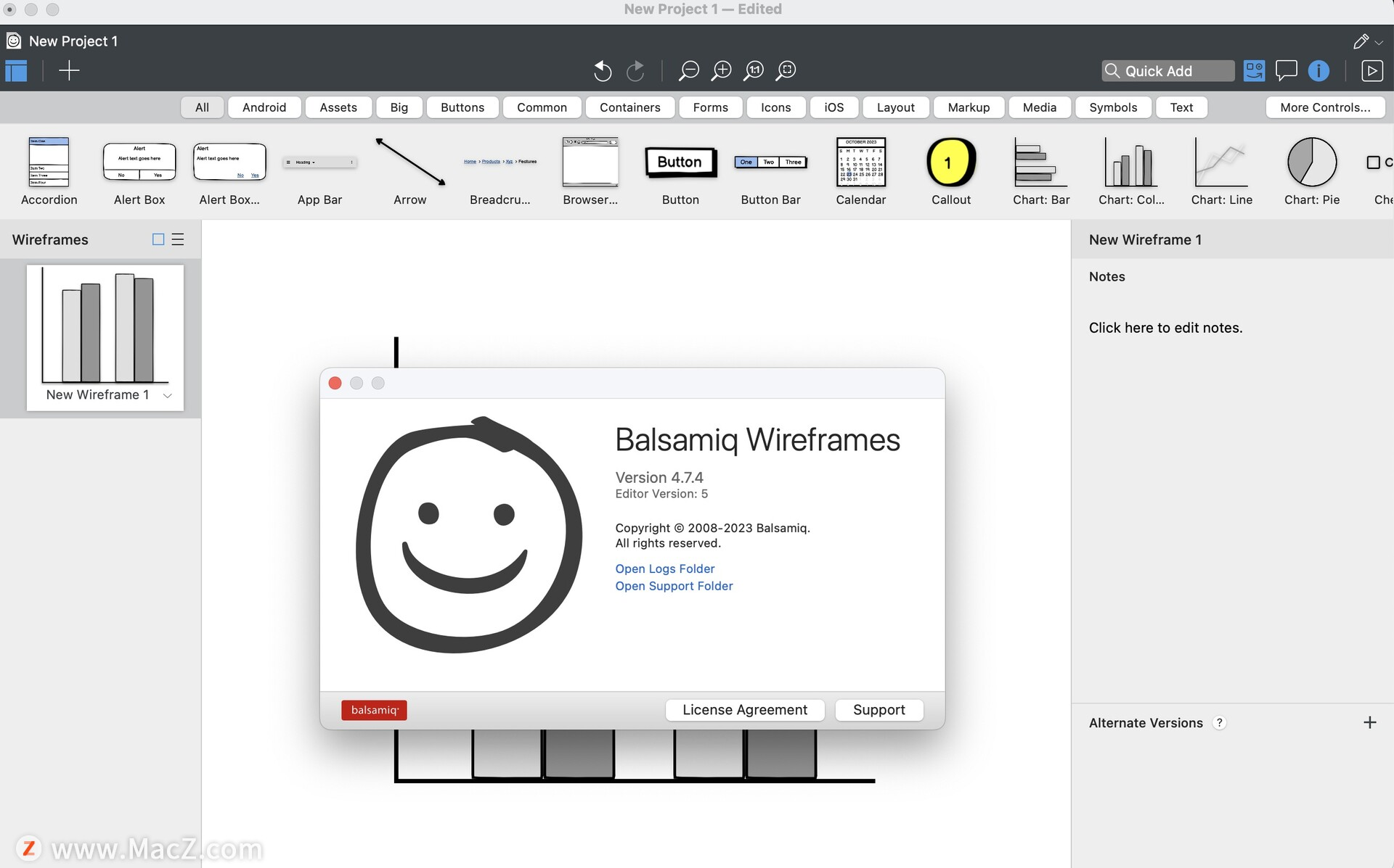 Balsamiq Wireframes for Mac(线框图工具)
