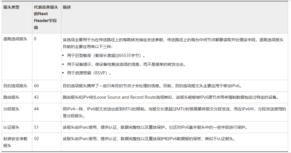 IP v6地址和报文