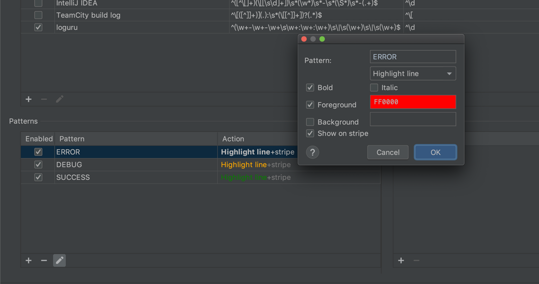 JetBrains ideolog 日志高亮插件配置
