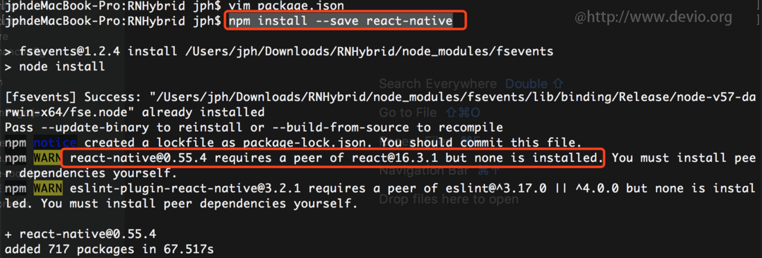 新版React Native 混合开发(iOS篇)