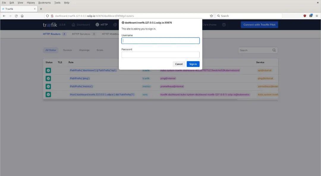 如何使用 Rancher Desktop 访问 Traefik Proxy 仪表板