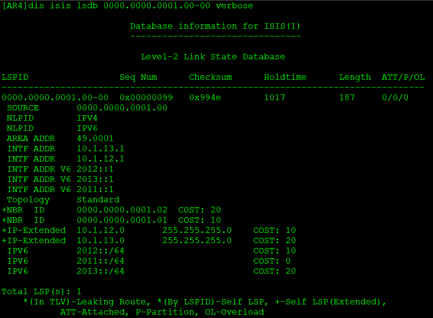 ISIS（IP v6）和BGP4+