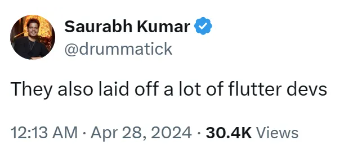 Flutter可能真的要亖了？