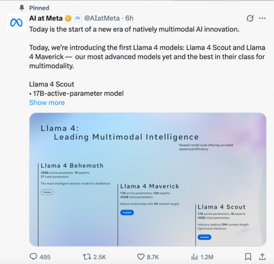 Meta 发布最新AI大模型Llama 4 ，近屿智能带你入门AI大模型