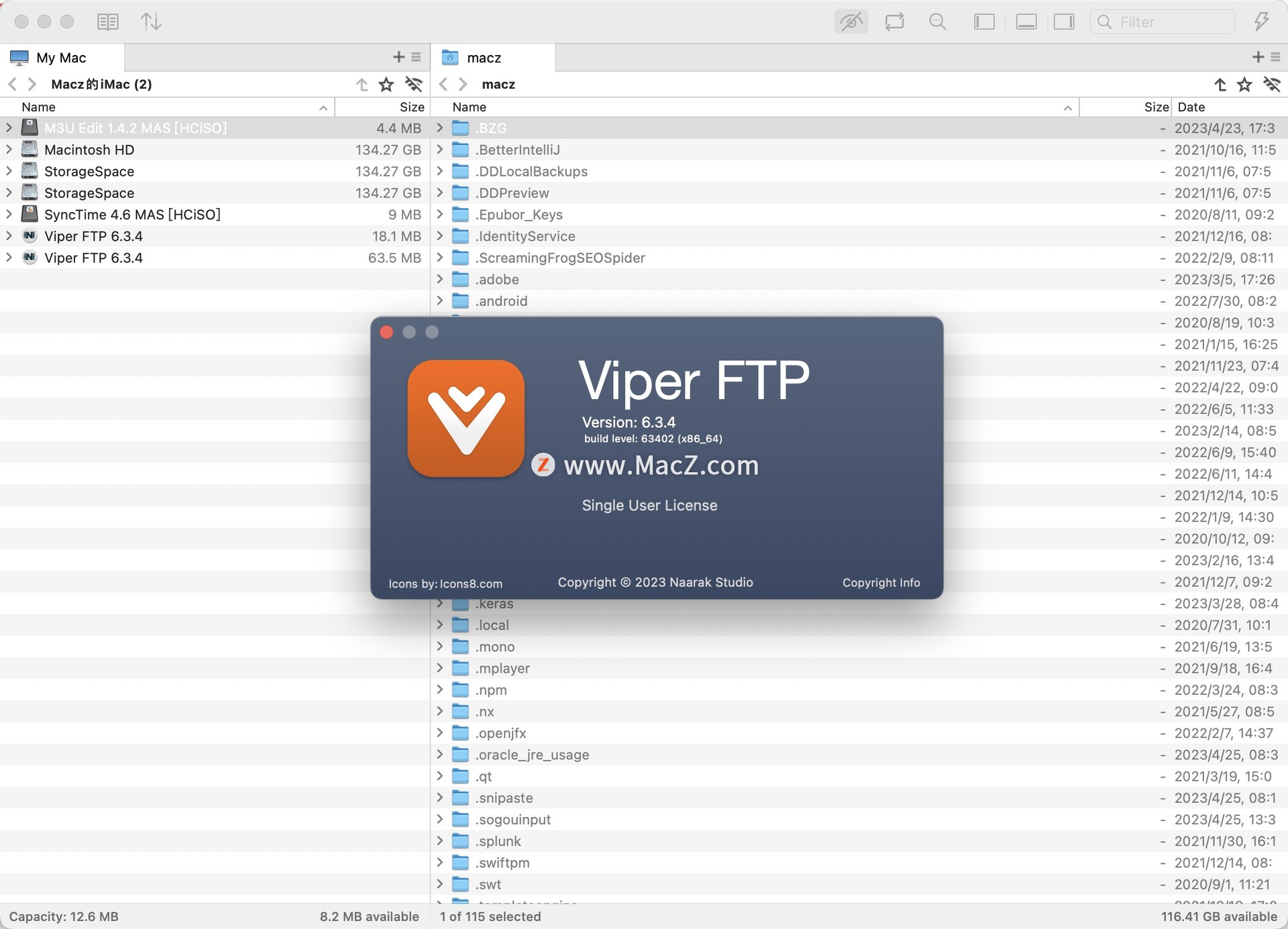 FTP (文件传输协议)传输：Viper FTP for mac