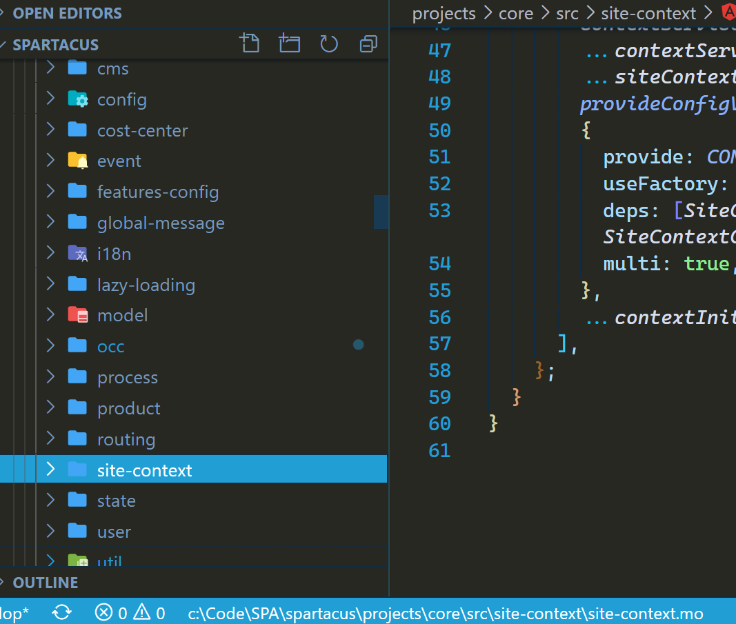 SAP Spartacus Site Context 实现专题页面