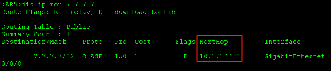 OSPF基础——区域外路由和5类转发