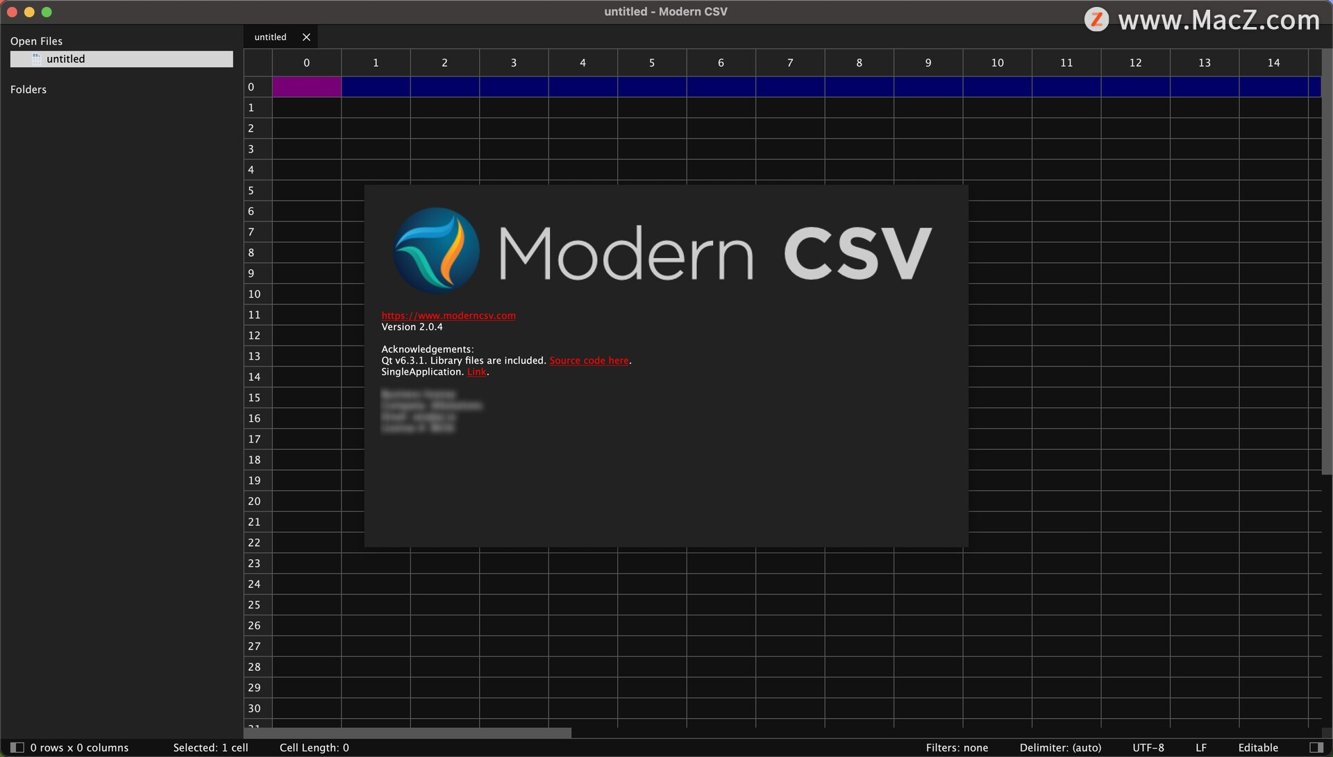 Modern CSV for mac(CSV文件编辑器) v2.0.4注册版