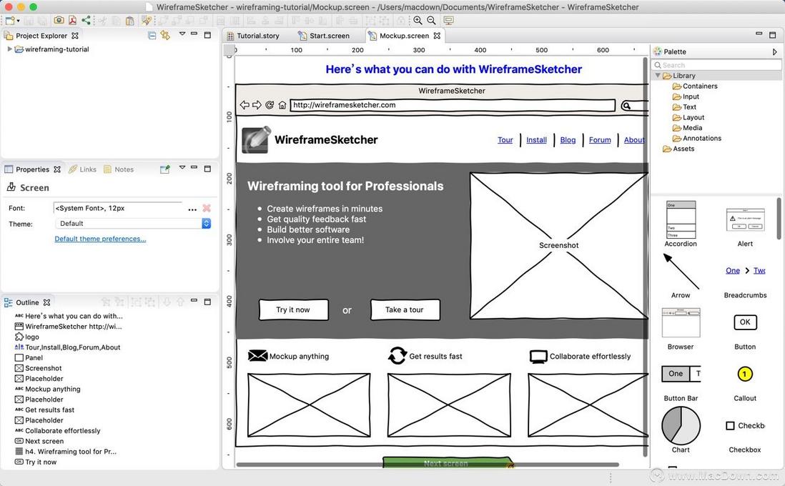 WireframeSketcher for Mac(独立模型线框图制作工具) v6.2.1