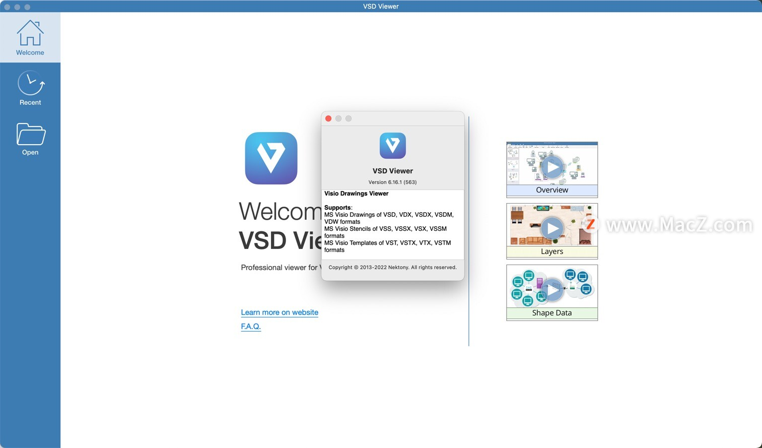 支持m1、VSD Viewer for Mac(Visio绘图文件阅读器) v6.16.1