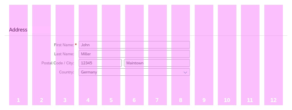 关于 SAP UI5 SimpleForm 控件里的 ColumnsL 和 labelSpanXL 的测试
