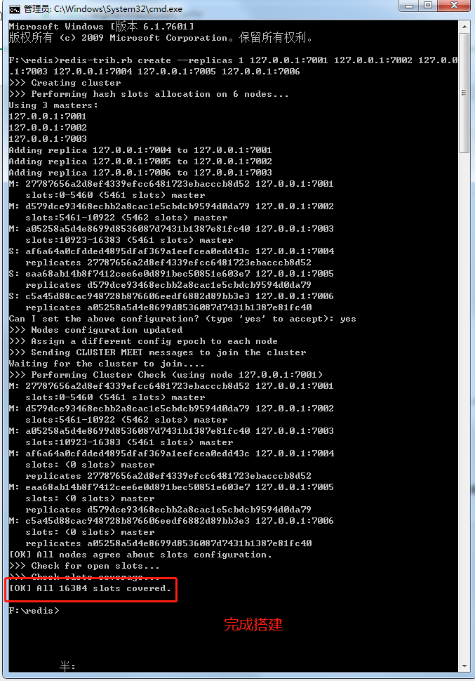 我所知道Reids之Windows系统搭建集群