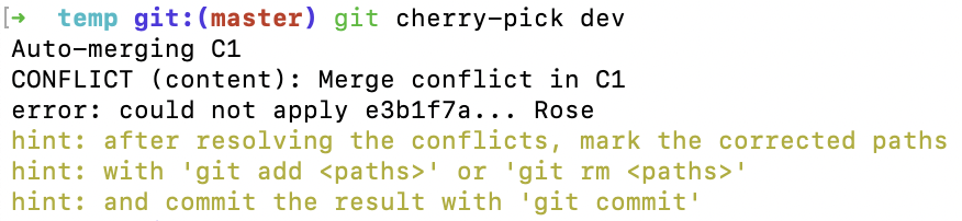 git cherry-pick 教程