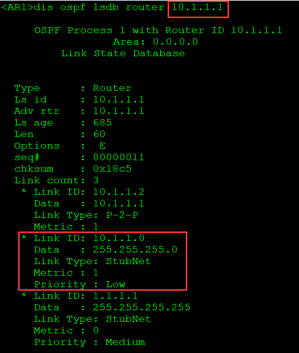 OSPF基础——区域内LSA