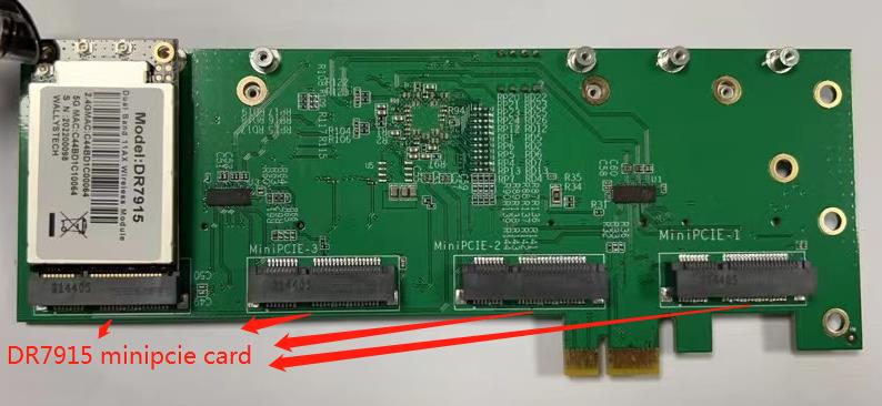 Wallys||adapter card WiFi-modules,4-miniPCIE-slot QCA9882/QCA9880/MT7915/AX200NGW Linux