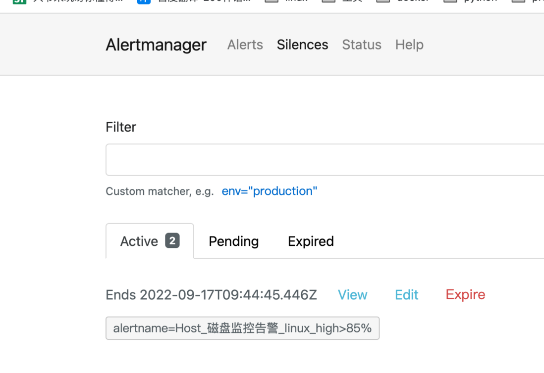 alertmanager silence api 添加