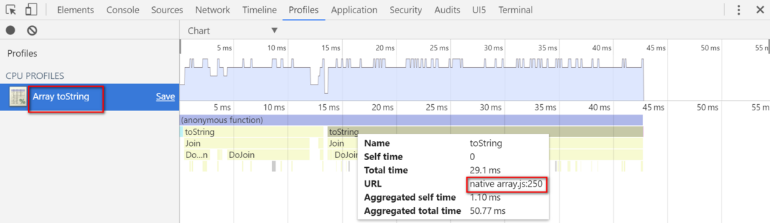 使用Chrome开发者工具研究JavaScript函数的原生实现原理
