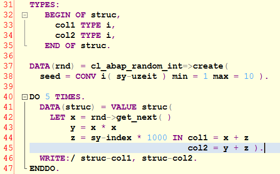 ABAP 740里的新语法 - LET表达式