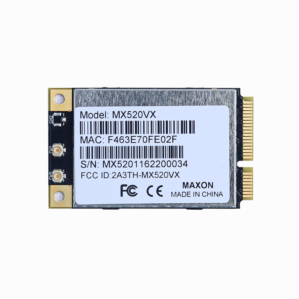 Qualcomm QCA9880&QCA9882 /MAXON MX520VX / 2x2 MIMO / Mini PCI 802.11ac / WiFi Module