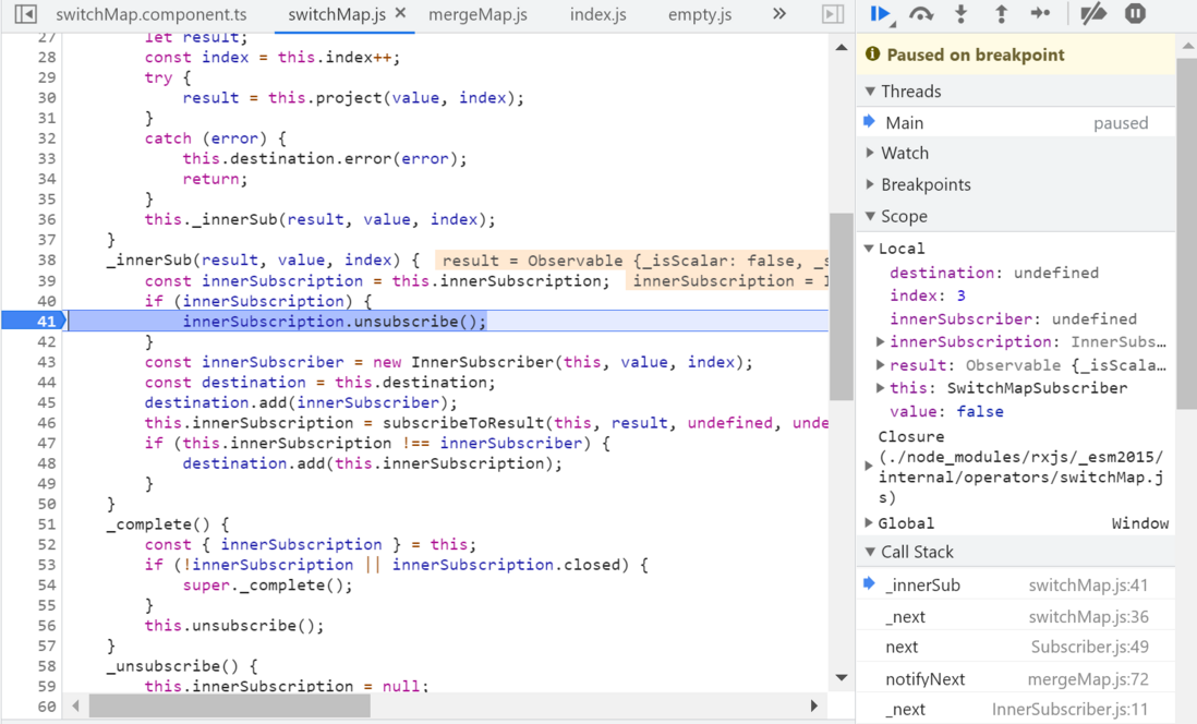RxJs SwitchMap 学习笔记