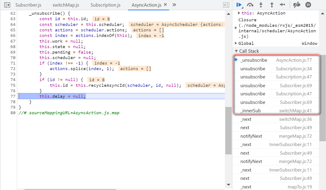 RxJs SwitchMap 学习笔记