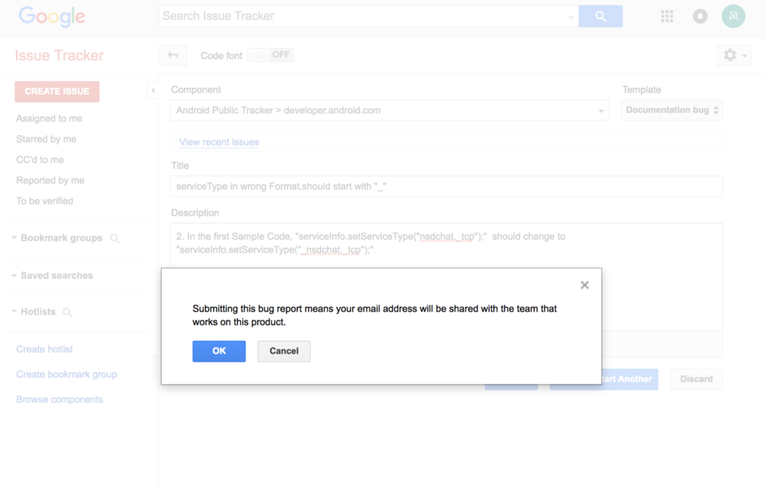 记录我发现的第一个关于 Google 的 Bug