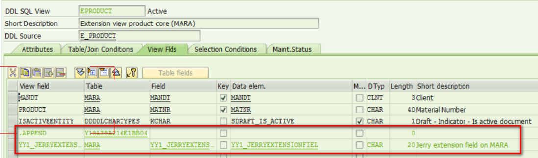 SAP S/4HANA里的MARA表和E_PRODUCT cds视图的关系