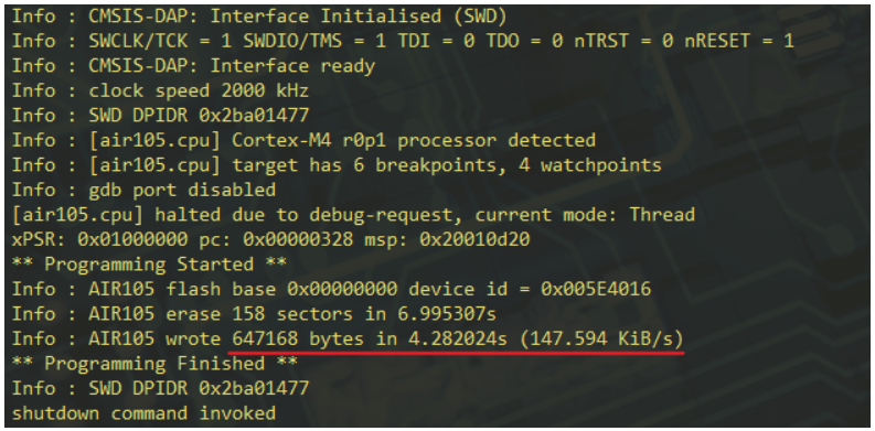 OpenOCD 添加 AIR105（下）