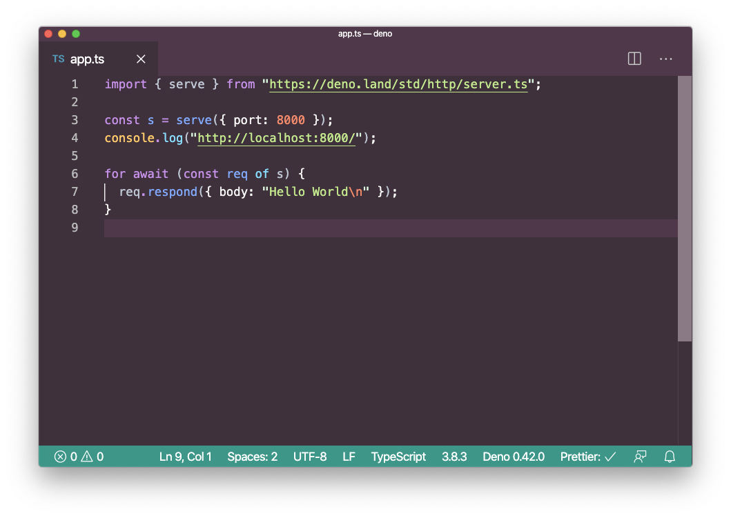 Deno 环境下的 TypeScript 开发