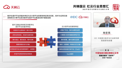 天翼云联合国际咨询机构IDC发布《中国医疗云建设与应用白皮书》