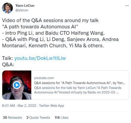 图灵奖得主Yann LeCun走进百度，与世界研究工作者展开交流