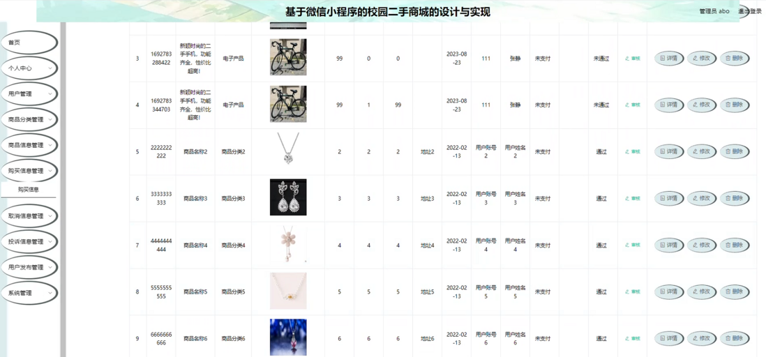 基于微信小程序+Springboot校园二手商城系统设计和实现