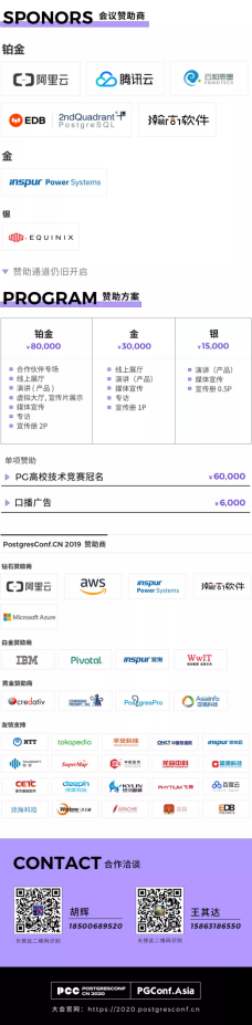 权益满满 | PGConf.Asia2020大会诚邀赞助商！携手走向更大世界！