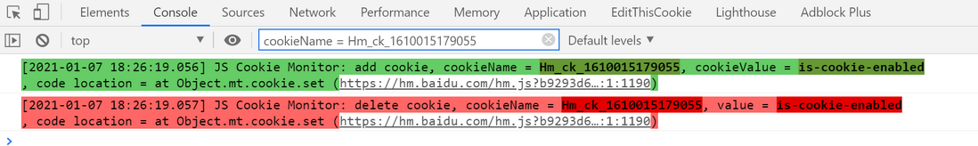 监控、定位JavaScript操作cookie