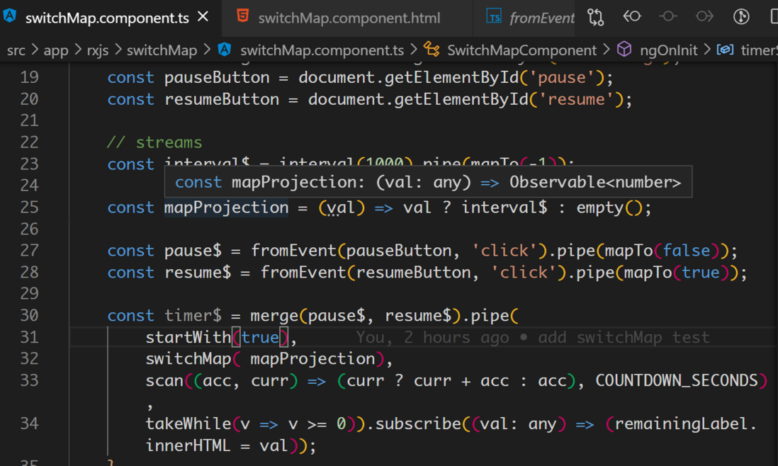 RxJs SwitchMap 学习笔记