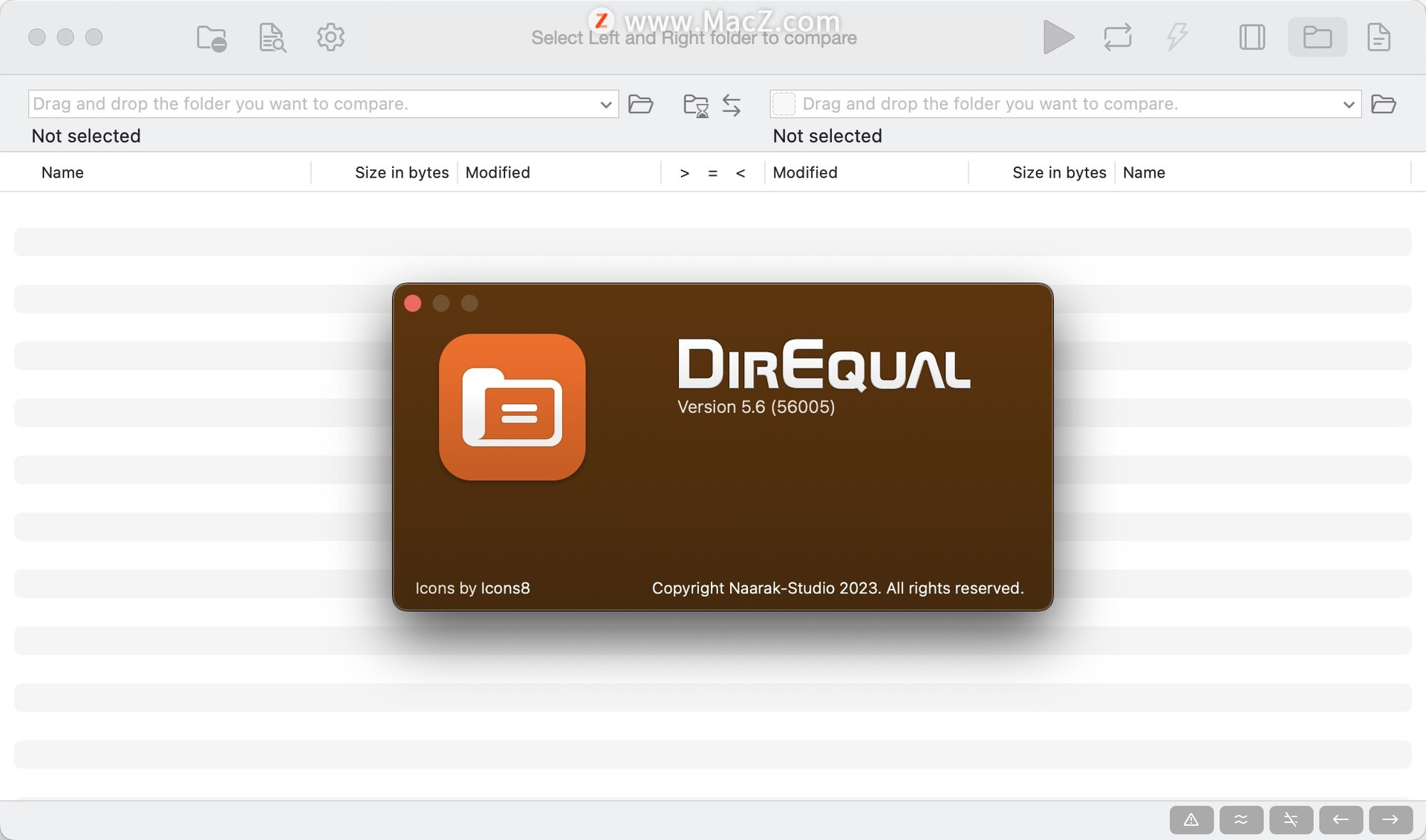 DirEqual：Mac文件快速比较工具