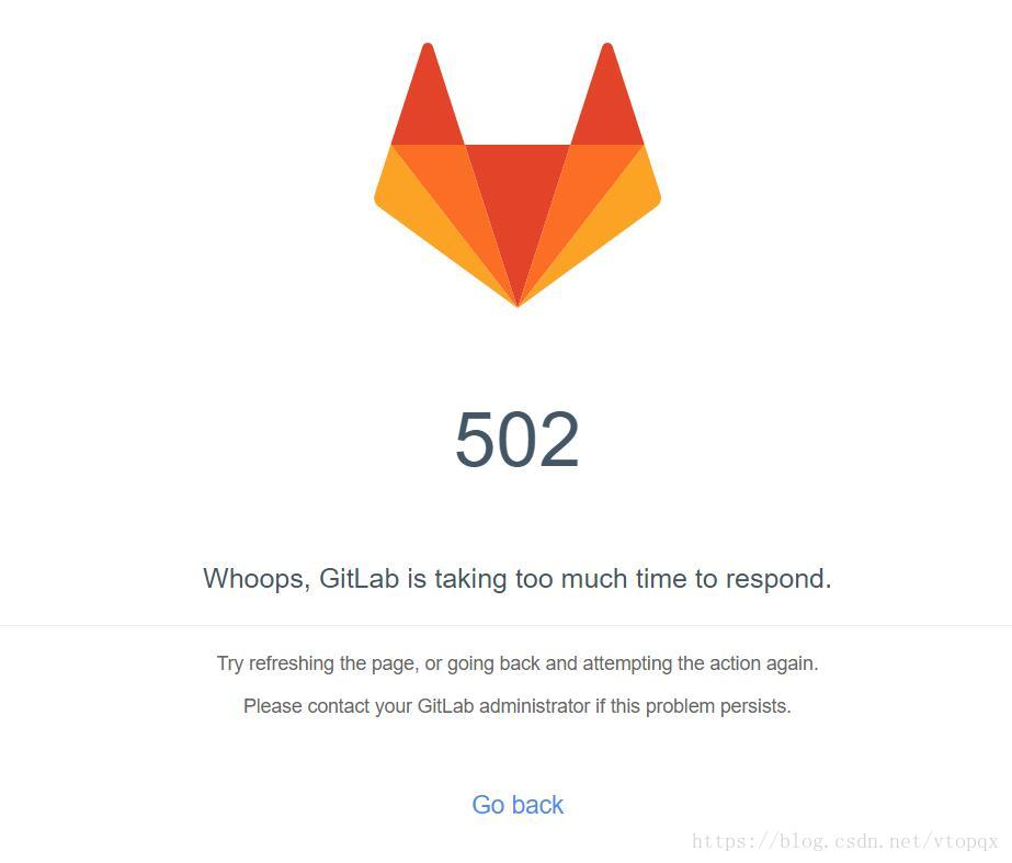 502 Whoops, GitLab is taking too much time to respond