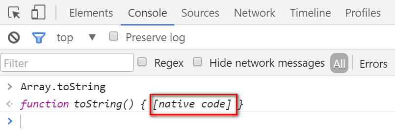 使用Chrome开发者工具研究JavaScript函数的原生实现原理