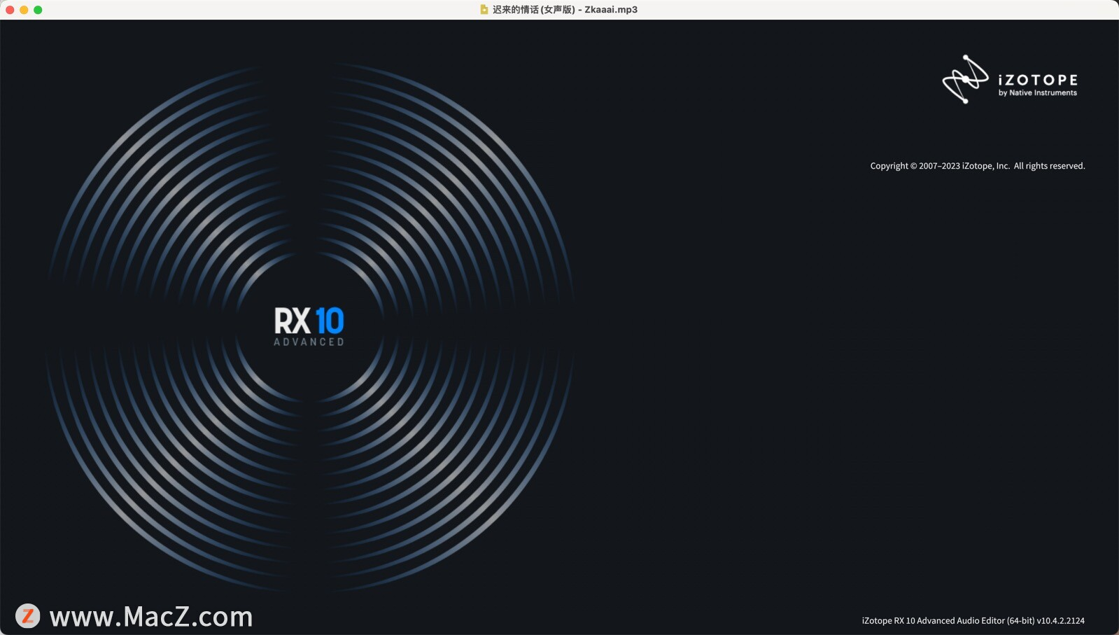 苹果Mac电脑强大的音频修复工具：iZotope RX 10 支持m1