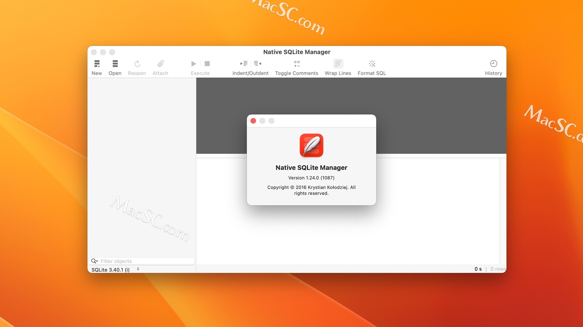 Mac软件-Native SQLite Manager for Mac(极简SQLite数据库管理器)完美兼容版
