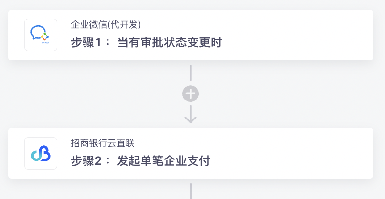 招商银行云直联无需代码连接企业微信（代开发）的方法