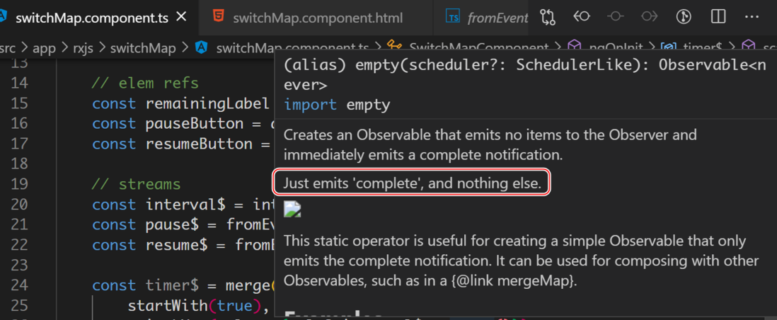 RxJs SwitchMap 学习笔记