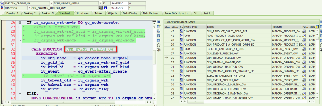 SAP CRM One Order的事件注册机制