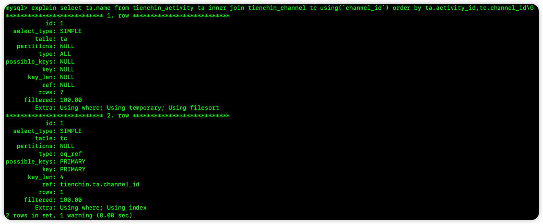 关于在 MySQL 排序中使用索引这件事！