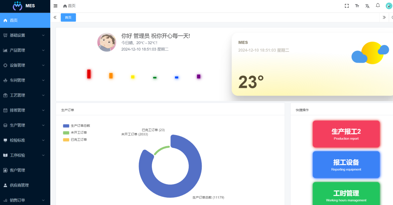中小企业数字化免费使用的开源MES系统/MES源码