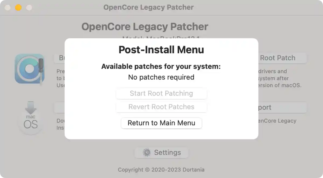 在不受支持的 Mac 上安装 macOS Sonoma (OpenCore Legacy Patcher)