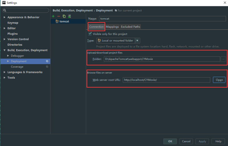 WebStorm前端开发工具之如何将项目部署到Tomcat服务器
